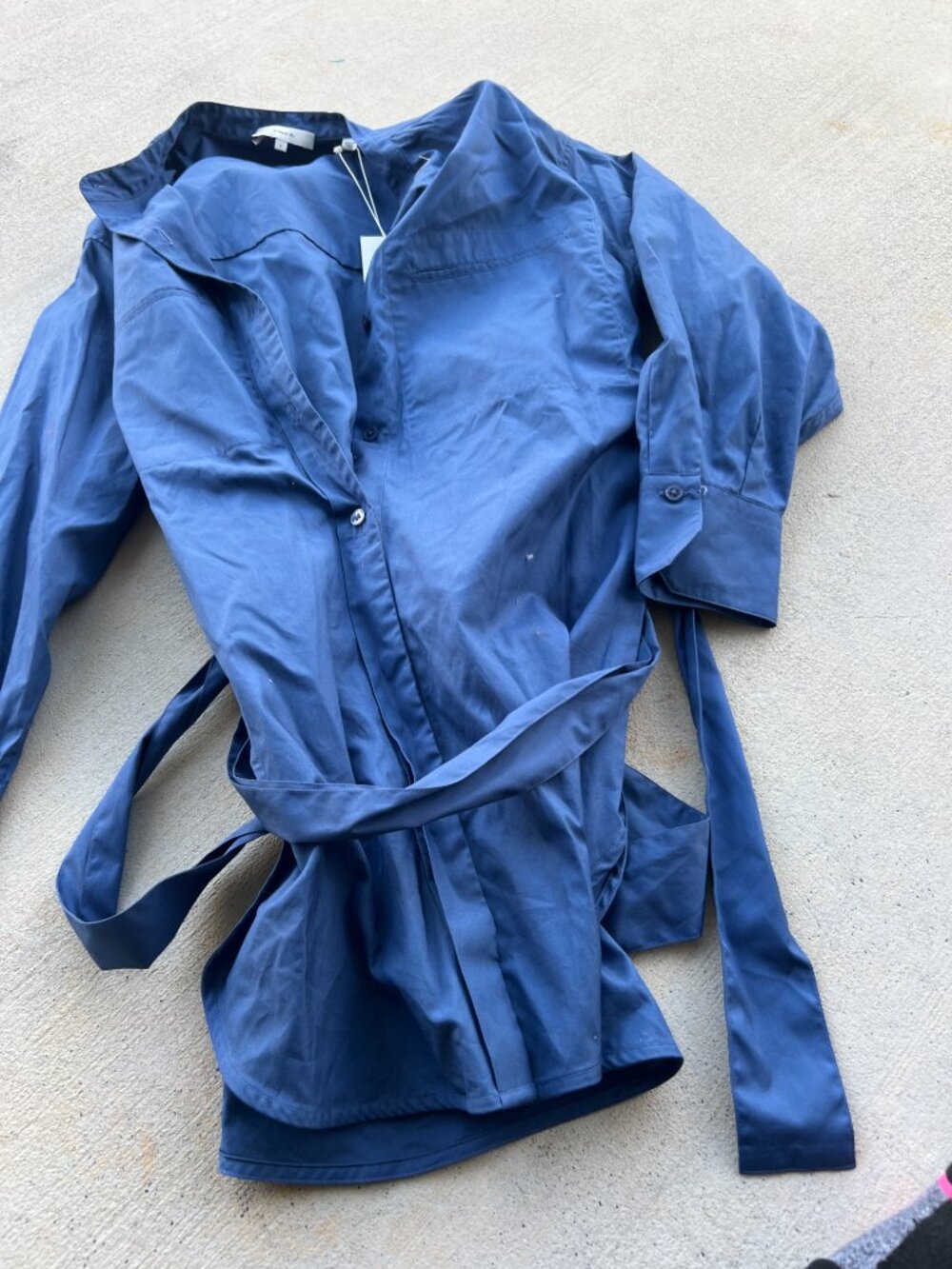 NWT Vince oversized belted shirt‎ tunic size small - Picture 11 of 14